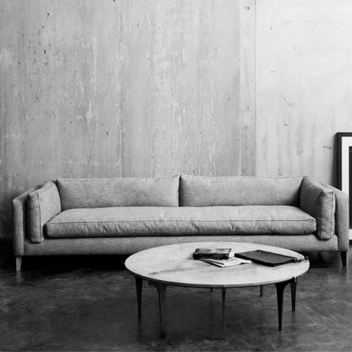 Sofa văng nỉ đơn giản xám