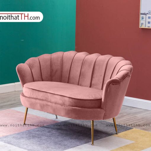 Sofa văng tân cổ điển hồng