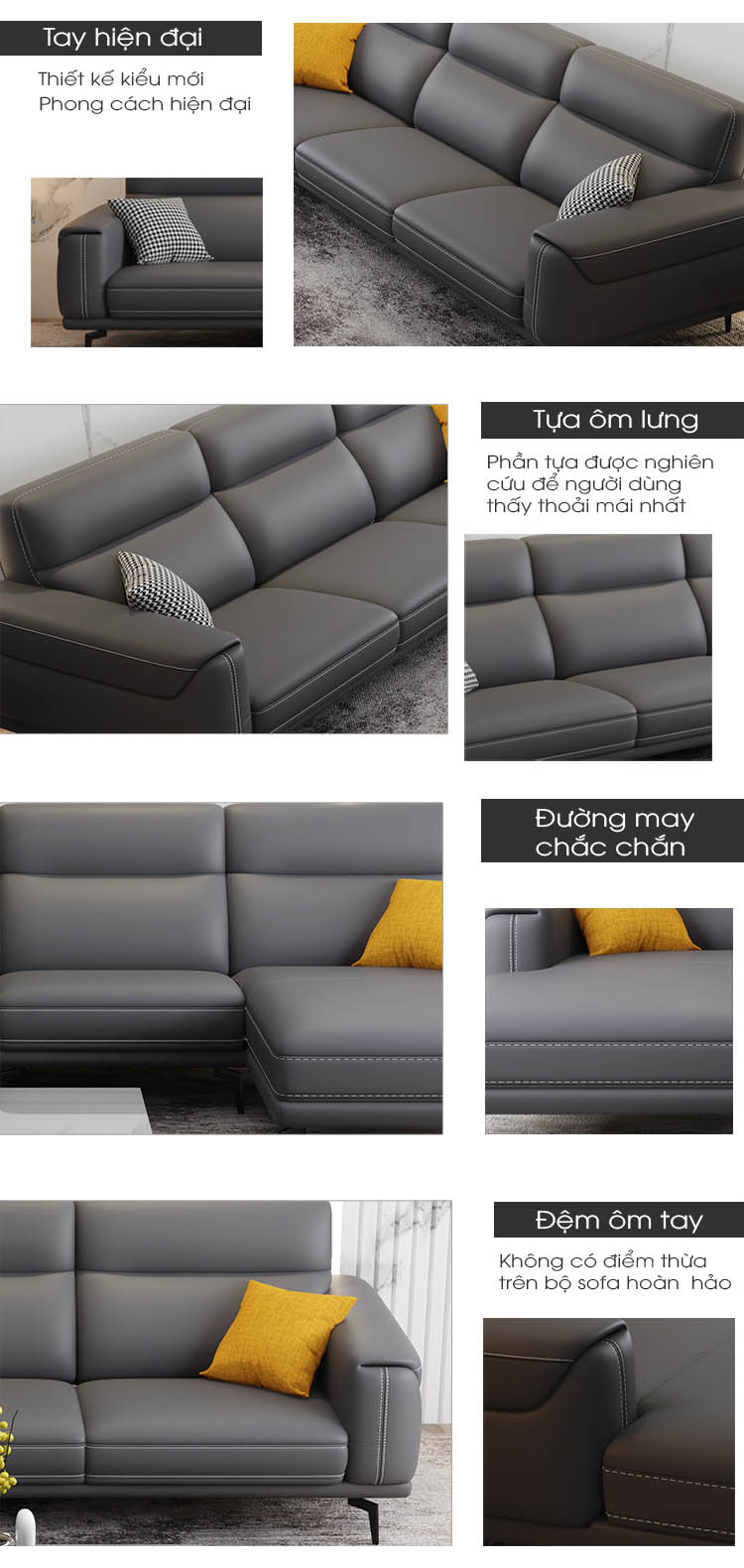 Đặc điểm nổi bật của bộ sofa da phòng khách