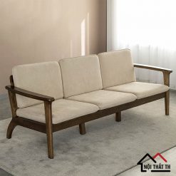 Sofa văng gỗ đệm vàng cát