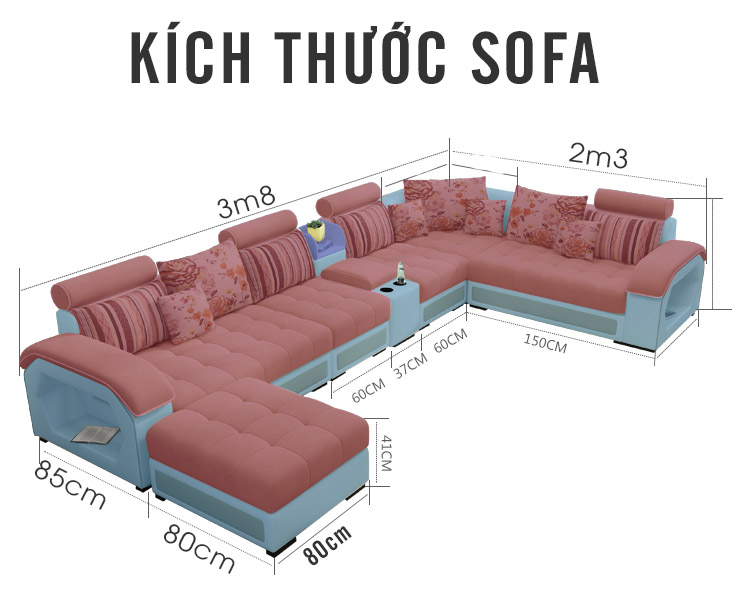 Kích thước ghế sofa phòng khách